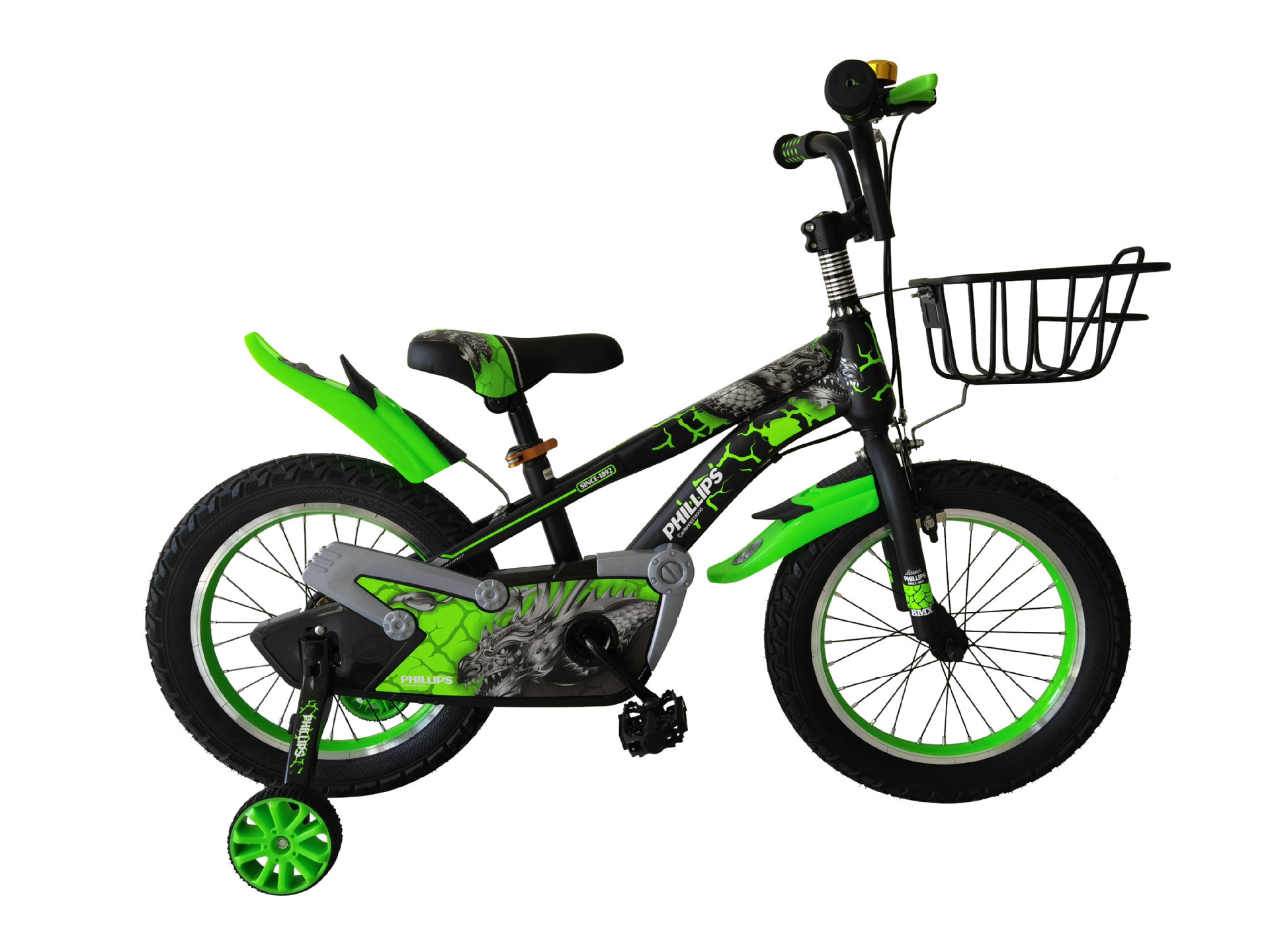 新款菲利普儿童自行车山地车自行车四轮脚踏车小飞侠前后减震批发