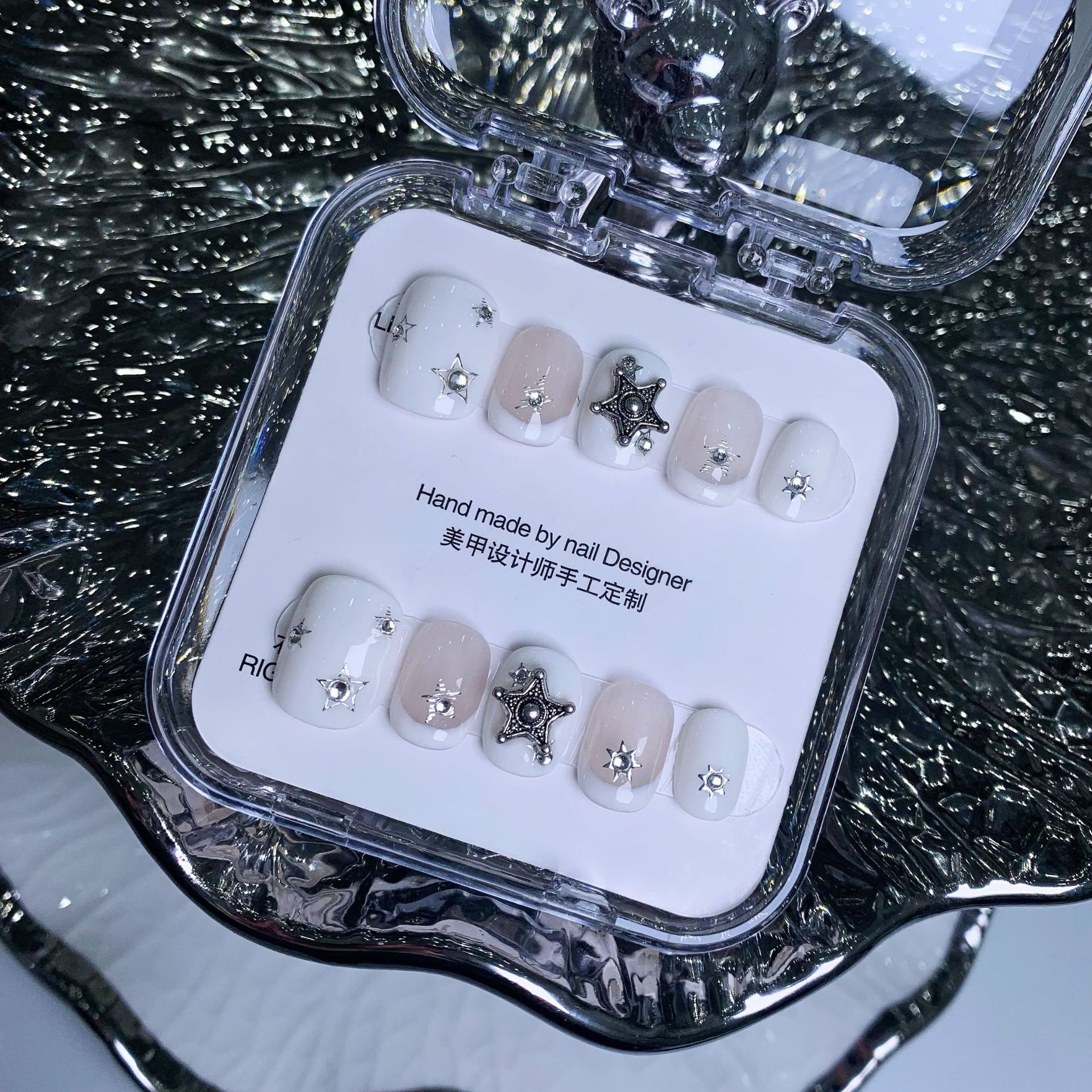 y65-手工穿戴甲新款甲片法式辣妹假指甲贴片小红书同款美甲穿戴甲