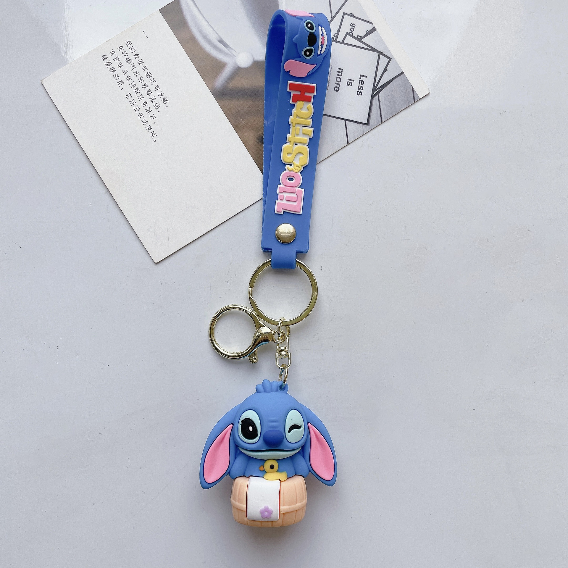 Cross-Border New Arrival Stitch Keychain Doll Creative Cute Stitch Handbag Pendant Car Trinkets Wholesale