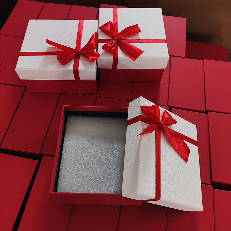 现货天地盖礼品盒韩版蝴蝶结礼物盒长方形精美创意包装盒伴手礼盒
