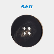 【现货批发】 SAB高档牛角扣子西装高端钮扣圆形大衣外套花纹纽扣