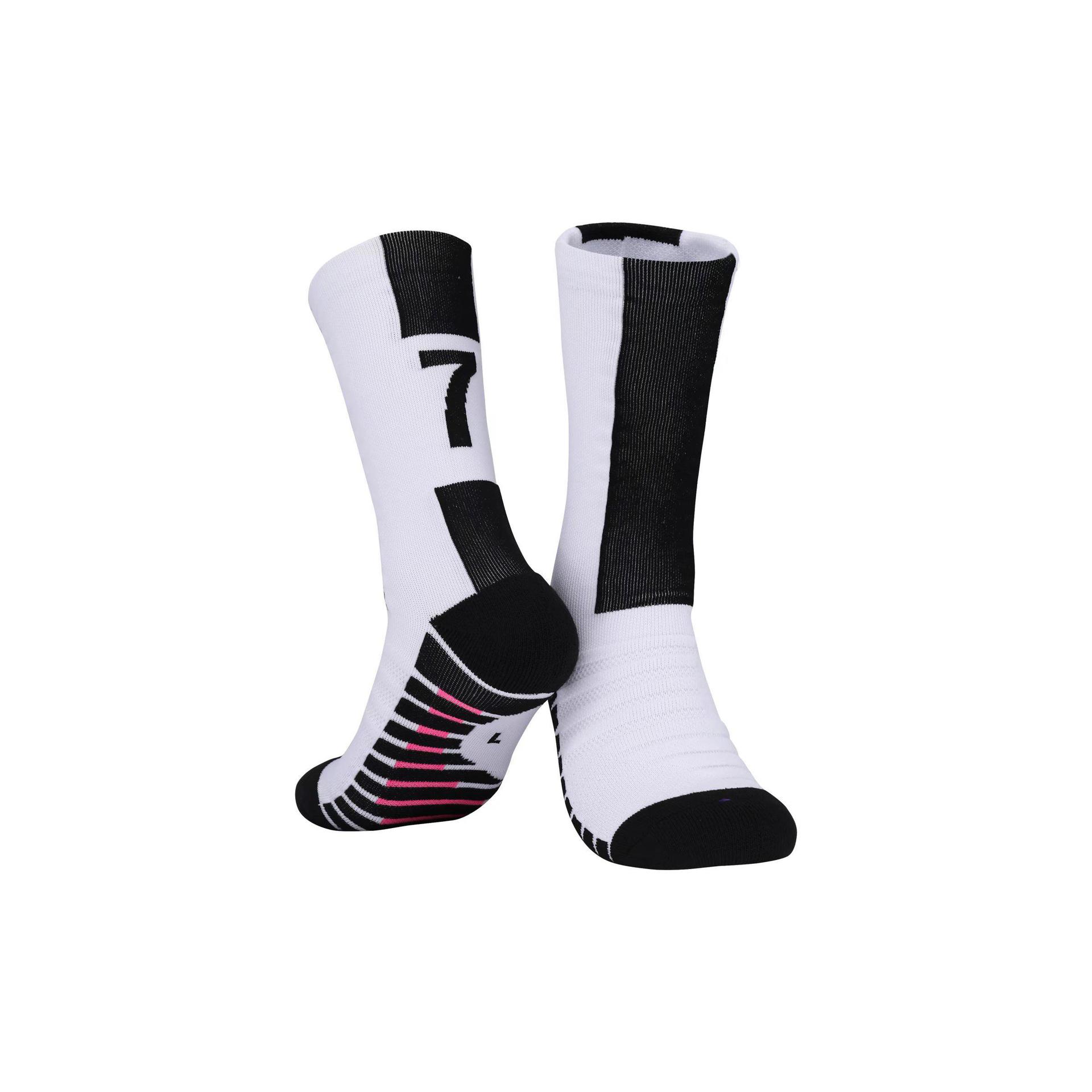 7号c罗22-23尤文图斯主场 足球袜加厚毛巾底中筒防滑训练运动袜子