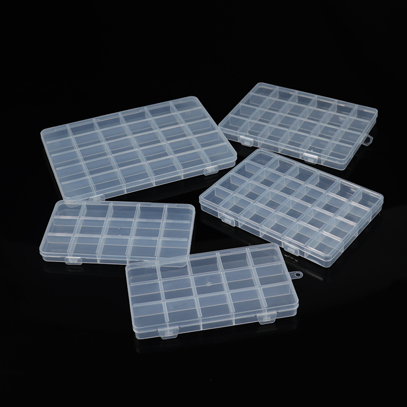 透明塑料分格首饰串珠收纳盒电子配件整理盒五金渔具玩具分类包装