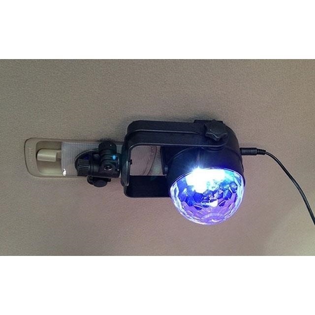 适用于音乐声控汽车dj灯氛围灯车用家用小型七彩led爆闪灯