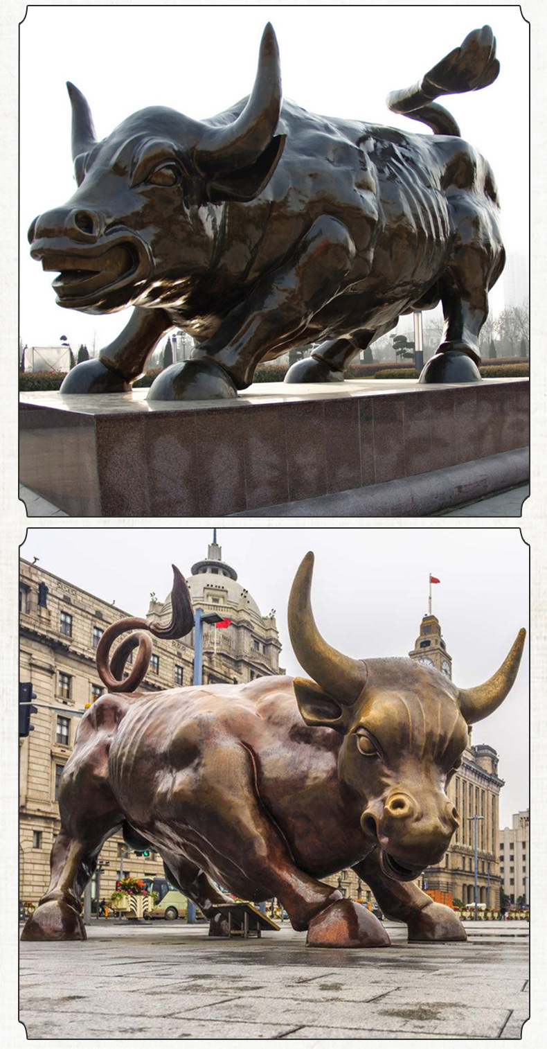 来图来样定做3米5米华尔街铜牛 纯铜开拓牛金融铜牛门口摆件