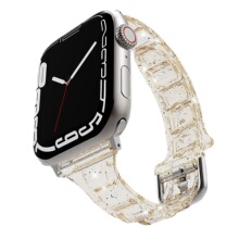 适用Apple iwatch7/6/SE透明苹果手表带瘦身S8三星watch9华为通用