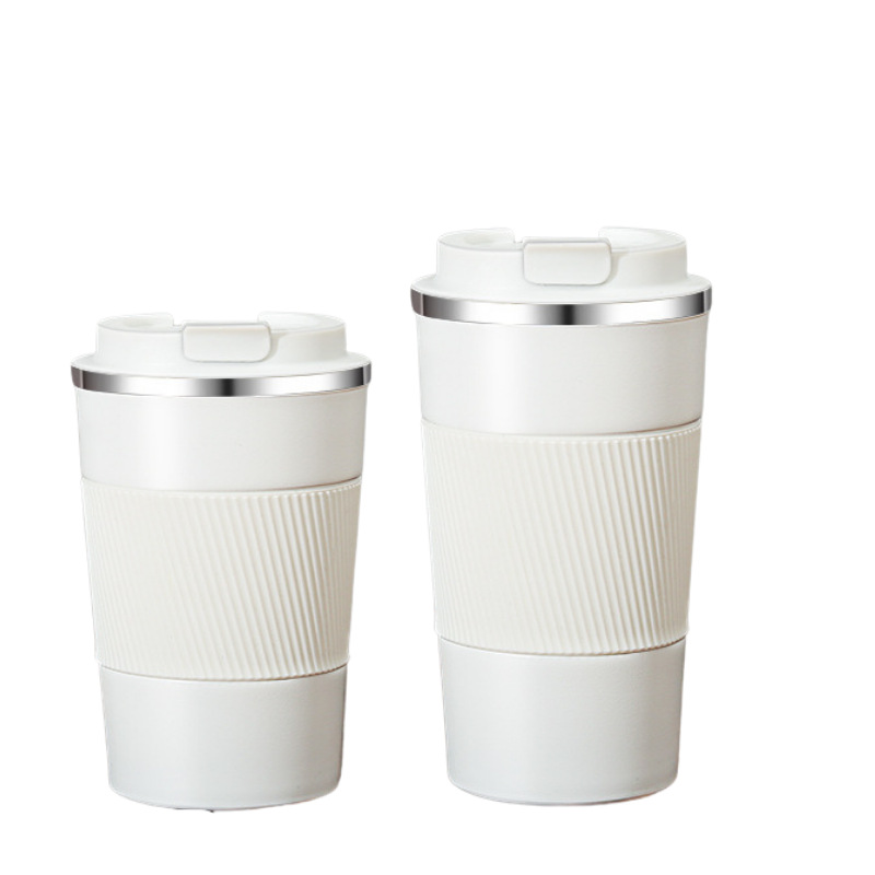 Cross-Border Hot Selling Coffee Cup 304 Leather Cover Cup Creative Stainless Steel Car Heat Preservation Water Cup Leak-Proof Vacuum Cup