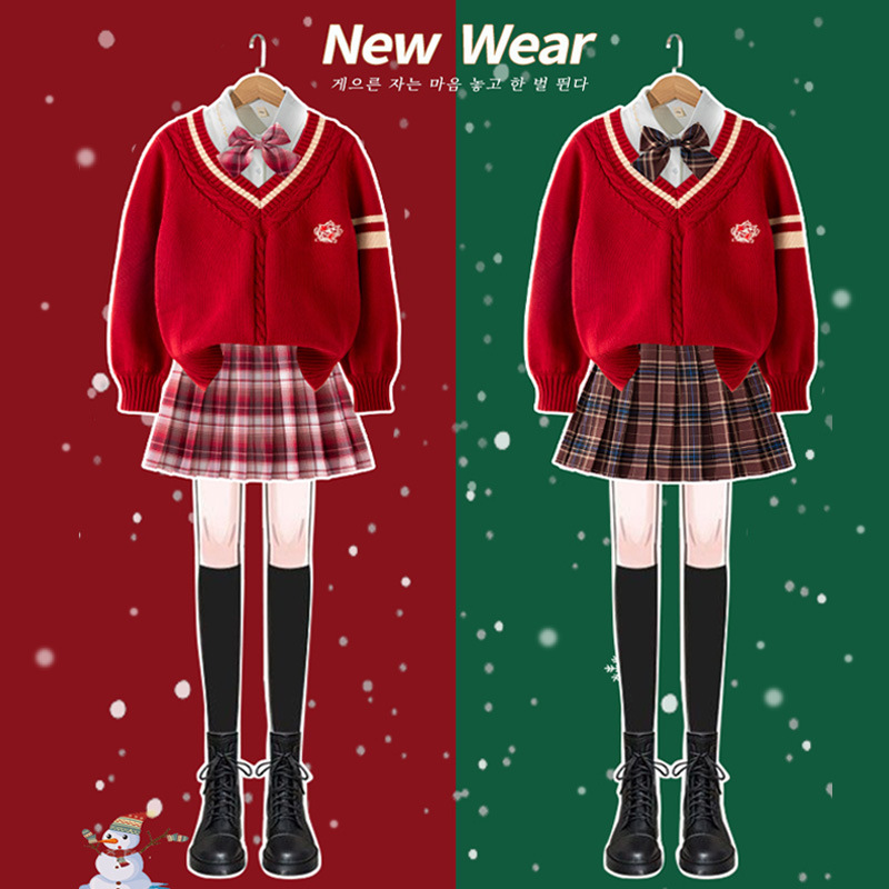 女童jk制服套装儿童秋冬水手服幼儿园学院风校服小学生冬季三件套