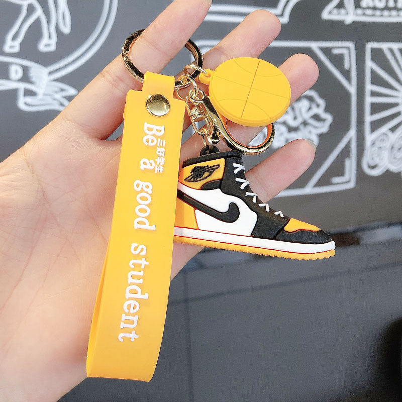 Personalized Silicone Three-Dimensional Sports Shoes Simulation Keychain Car Key Pendant Creative Bag Small Ornaments Wholesale