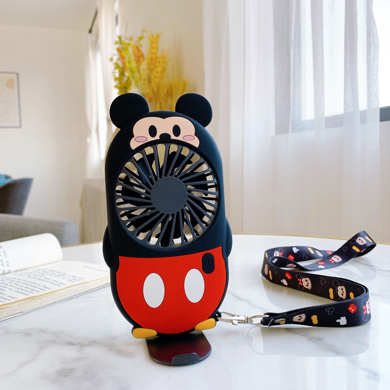 Student Outing Halter Portable Mini Cartoon Small Handheld Fan Stereo Desktop Ins Girl Cute Japanese and Korean Style