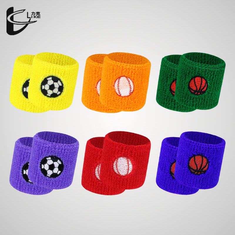 Embroidered Customized Indoor Outdoor Basketball Football Badminton Running Fitness Sports Protection Adult and Children Wristband Transparent