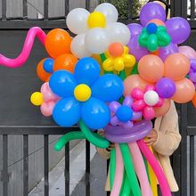 寸圆形小气球批发彩色加厚马卡龙哑光色填充球中球生日派对装饰
