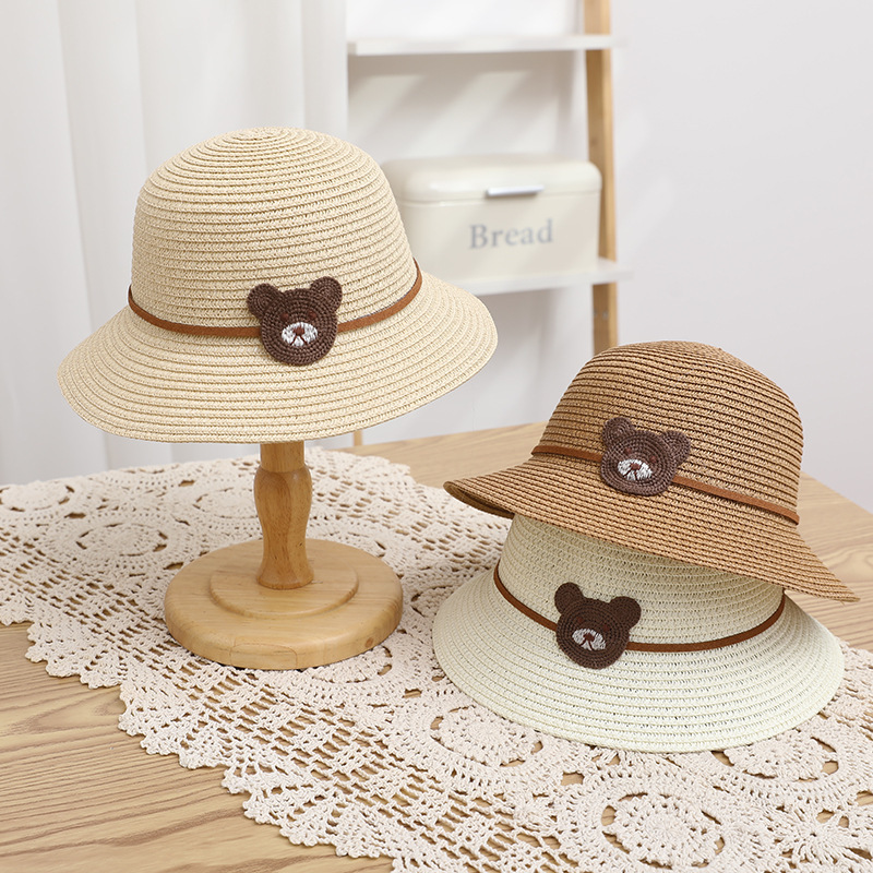 Children's Sun Hat Girls Sun Hat Summer New Coati Straw Hat Cute Princess Beach Hat Sun Protection Boys