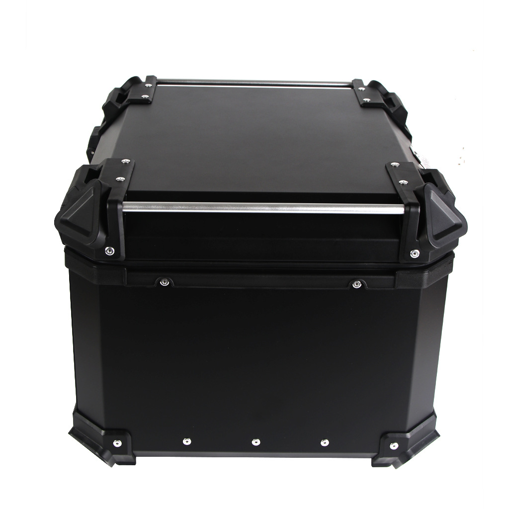 45l 55l65l80l压纹x款铝合金尾箱电动摩托车后备箱快拆储物行李箱