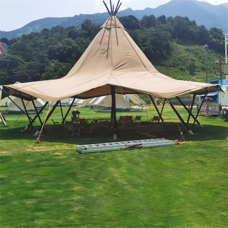 tipi帐篷营地节日庆典活动帐篷婚礼酒席餐厅帐篷特色户外遮阳棚