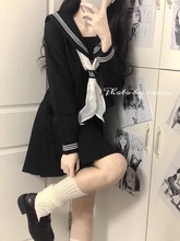 水手服黑三本不良正统JK制服基础款中间服套装