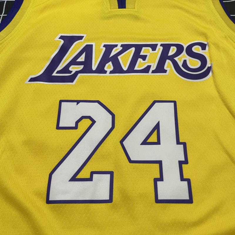 湖人队24号科比布莱恩特球衣 8号黑曼巴经典黄色白色 经典常规黄