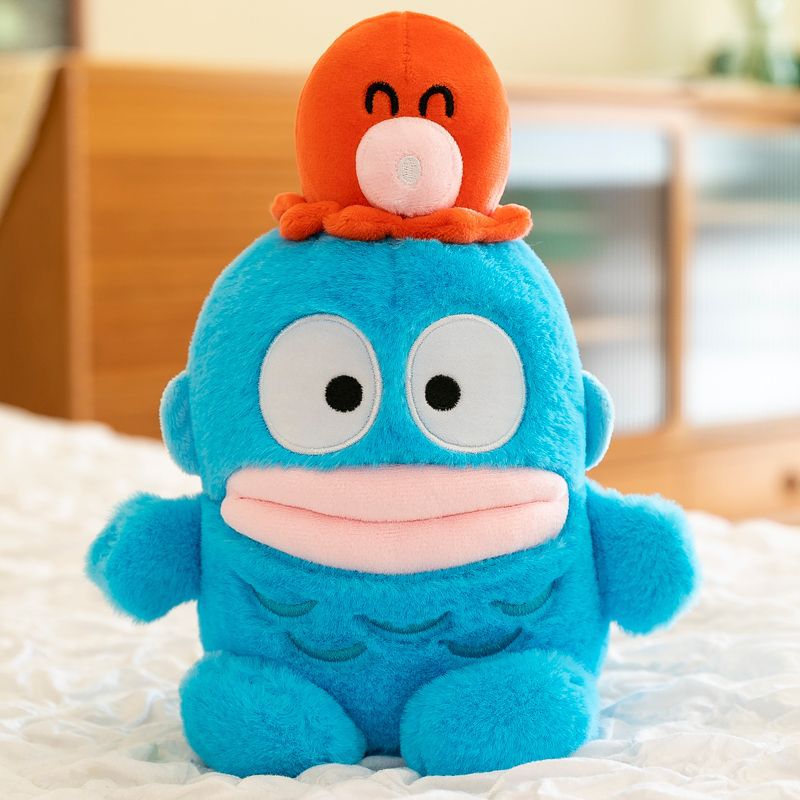 人鱼汉顿公仔可爱人鱼宝宝大抱枕章鱼大嘴巴布娃娃搞怪生日礼物女