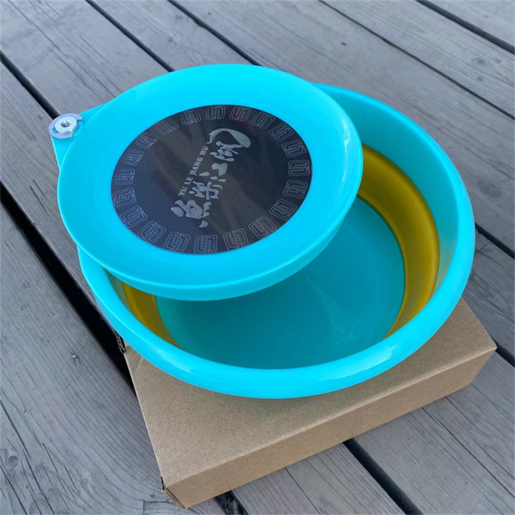 全磁拉饵盘强磁折叠式饵盆钓箱钓椅通用饵料盆开饵盆钓鱼饵料盒渔