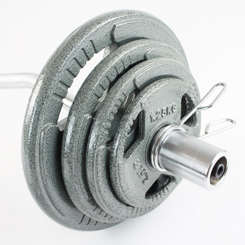 三孔烤漆片配重盘手抓杠铃哑铃片健身房奥杆大孔2.