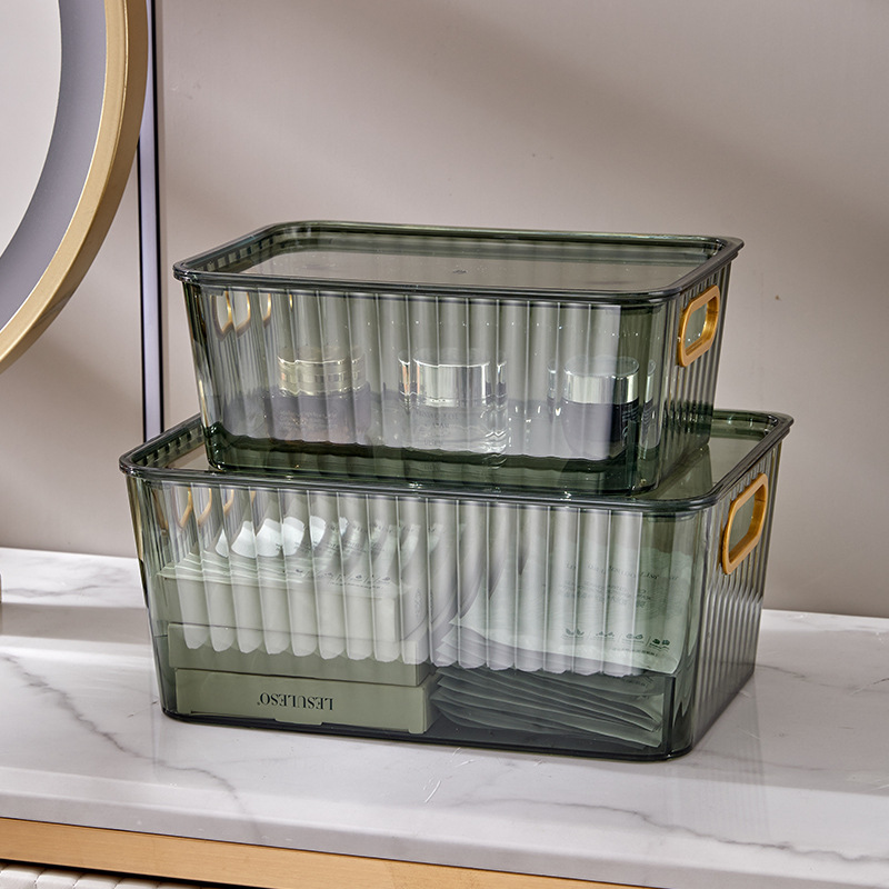 transparent cosmetic mask finishing box desktop storage box storage box snack basket household kitchen sundries
