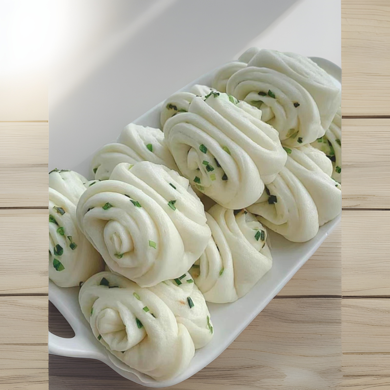 新品手工防腐剂不加早餐健康葱油花卷25个馒头早点速冻包子食特产