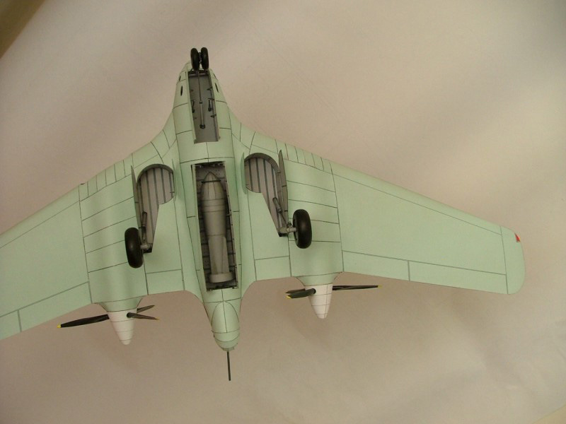 1:33德国messerschmitt me-329 战斗机 纸模型 diy手工制作军迷