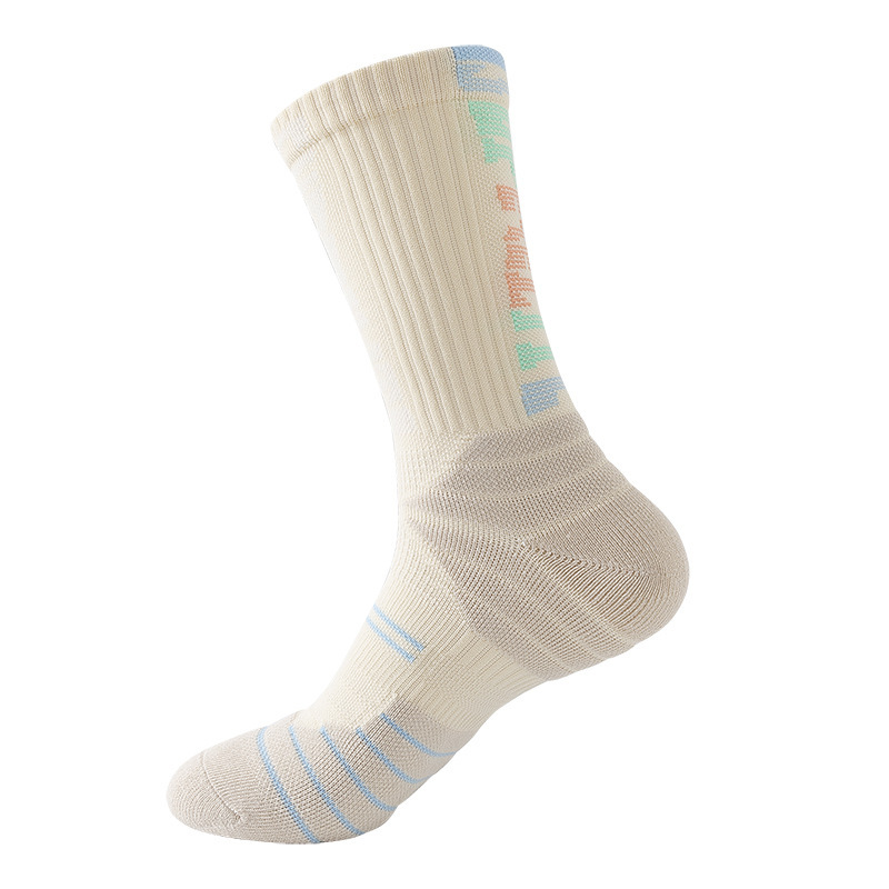 American Whale Professional Basketball Socks Breathable Sweat Absorbing Deodorant Athletic Socks Anti-Skid Shock Absorption Thigh High Socks Thick Towel Bottom Socks