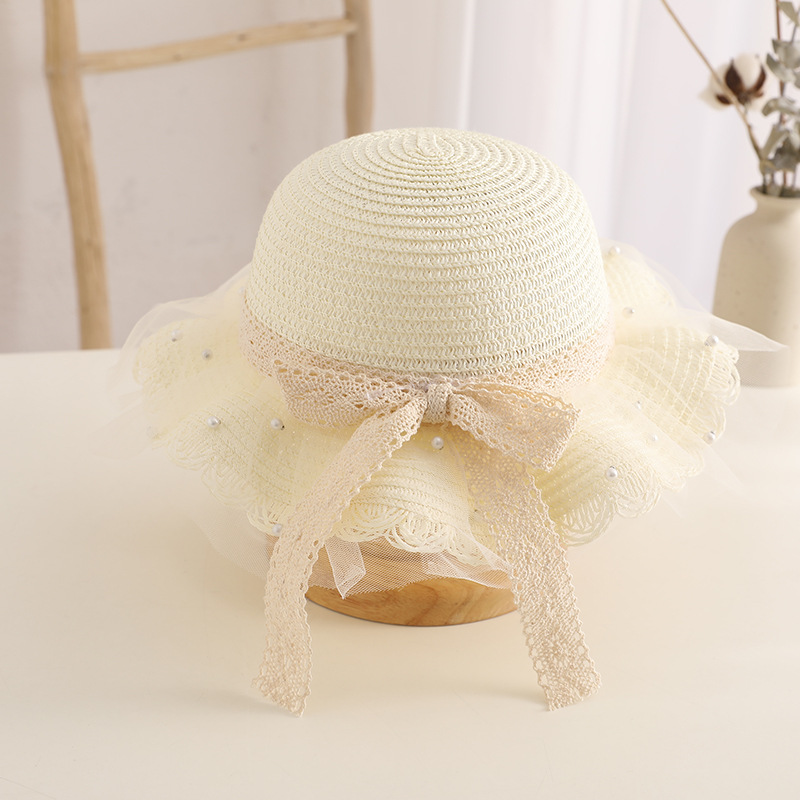 Children's Spring and Summer Straw Hat Anti-Sun Hat Summer Princess Hat Bag Suit Beach Hat Sun Hat Girl