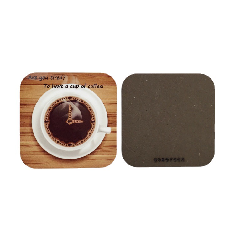 Heat Transfer Coaster Sublimation Blank Cork MDF Coaster DIY Density Plate Red Wine Teapot Mat Water Non-Slip Flower Pot