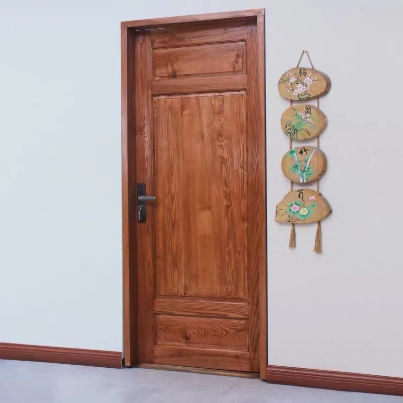 老榆木卫生间门 榆木门套装隔声门 各类进户门套装门古典中式大门