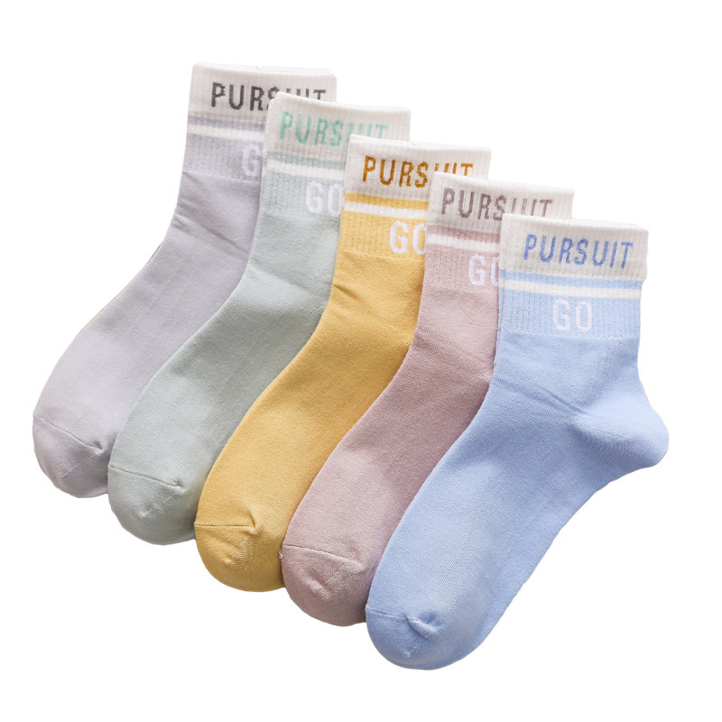 Korean Women's Socks Ins Trend Cartoon Women's Mid-Calf Length Sock Stall Supply Wholesale Socks Male and Female Middle Tube Autumn and Winter