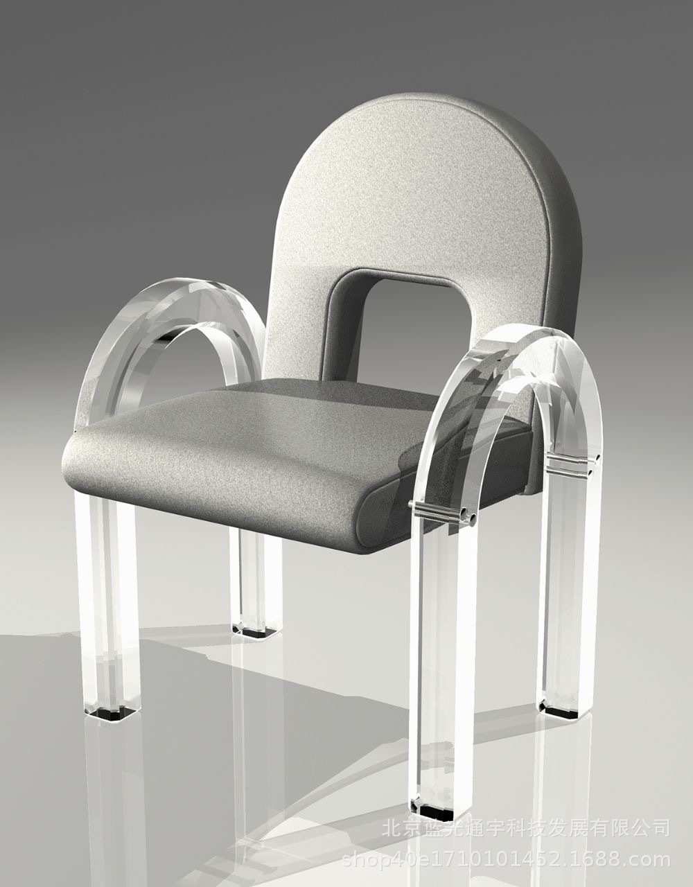 厂家轻奢高级镂空透明悬空亚克力椅子玻璃酒店客厅扶手餐椅化妆凳