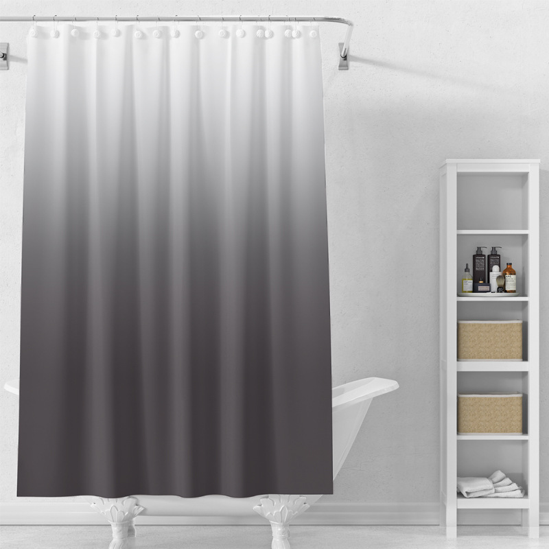 Cross-Border Hot Selling Flower Type One Piece Dropshipping PEVA Environmental Protection Shower Curtain Bathroom Structured Curtain Waterproof Curtain Free Shower Curtain Ring
