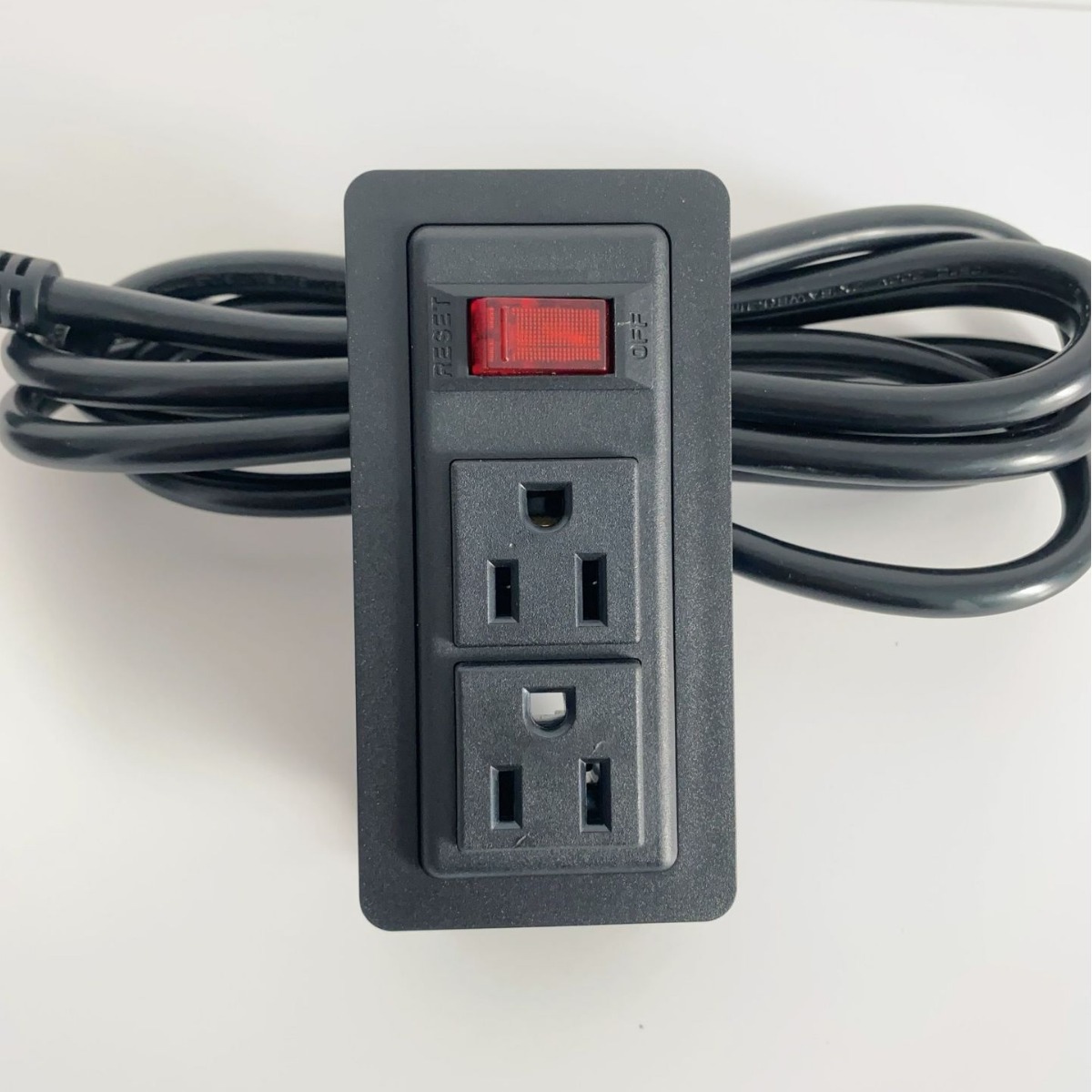 美规认证ul明装插座美标桌面两位三孔带开关排插电源过载保护插排