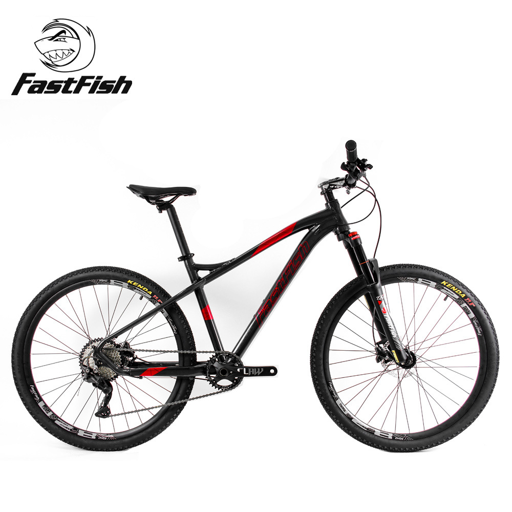 fastfish山地自行车27.5寸10速单盘喜玛诺蓝图变速碟刹气叉组装车