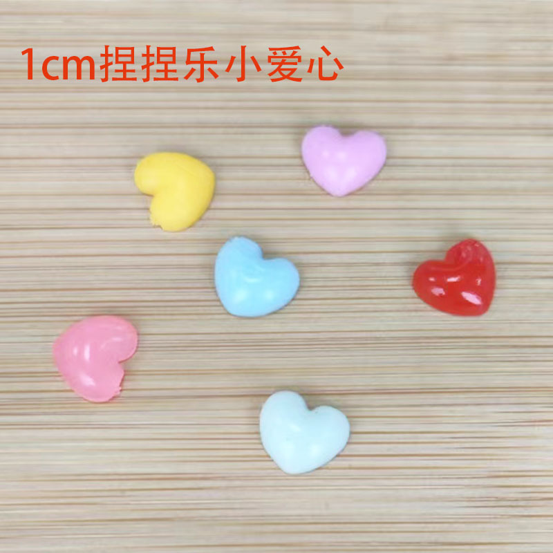 new tpr small love heart squeezing toy pressure reduction toy diy handmade phone case goo card candy toy decorations material accessories