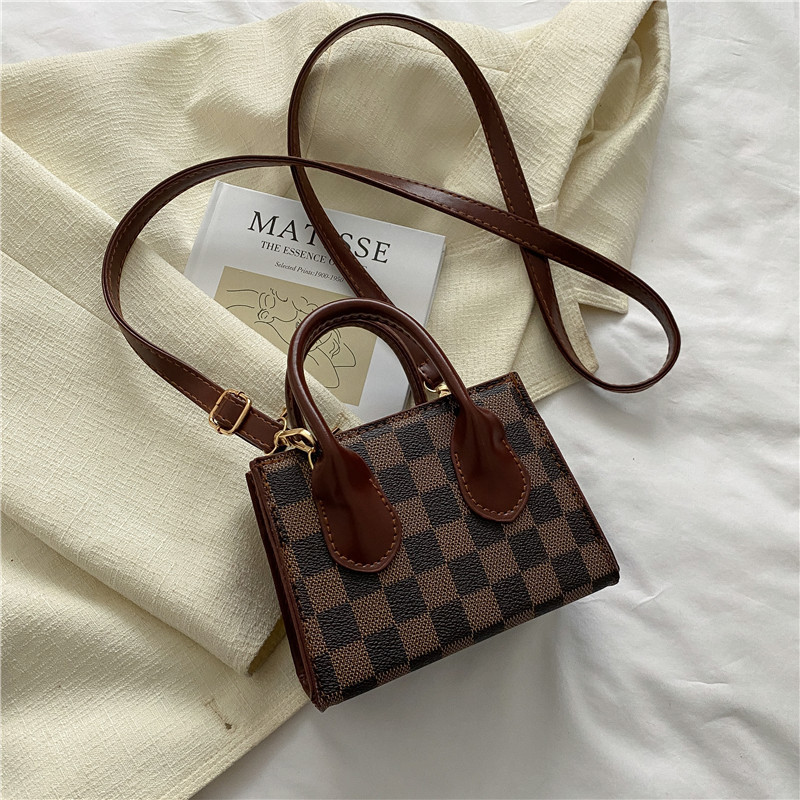 Popular Women's Bags Retro Plaid Small Square Bag 2021 New Bags Women's All-Match Special-Interest Shoulder Bag Women's Corssbody Bag