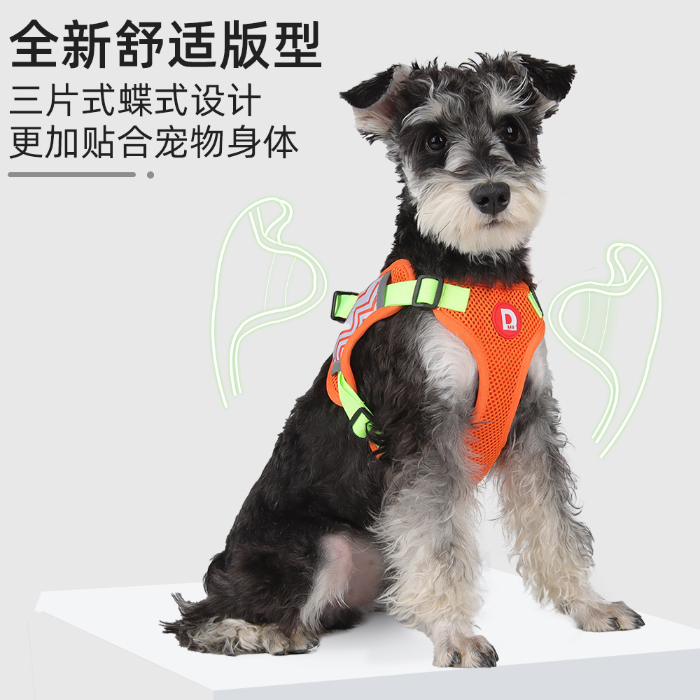 New Pet Hand Holding Rope Breathable Reflective Chest Strap Small and Medium-Sized Dogs Dog Leash Hand Holding Rope Pet Wholesale