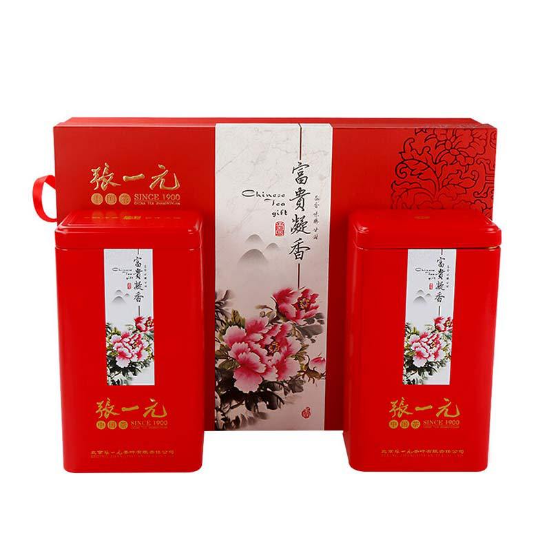 张一元富贵凝香茶叶礼盒400g茉莉花茶支持一件代发