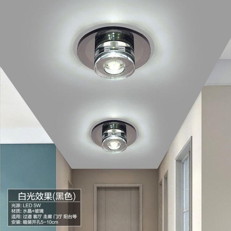 过道灯走廊灯玄关灯圆形射灯水晶灯吊顶天花灯孔灯门厅灯筒灯