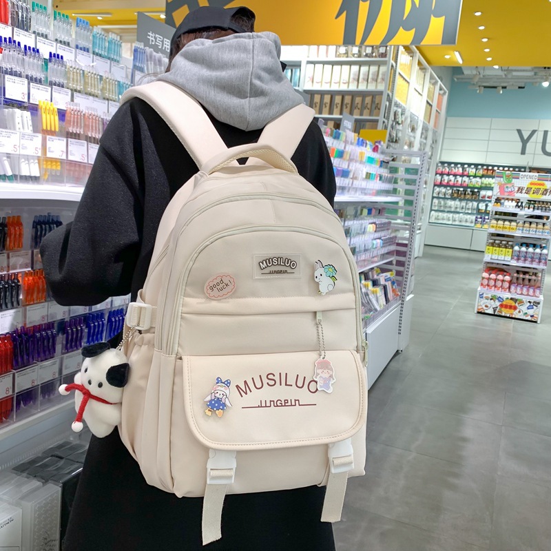 Schoolbag Female Ins Style Cute High School Student Junior High School Student Primary School Student Three to Grades 4-6 Backpack Backpack