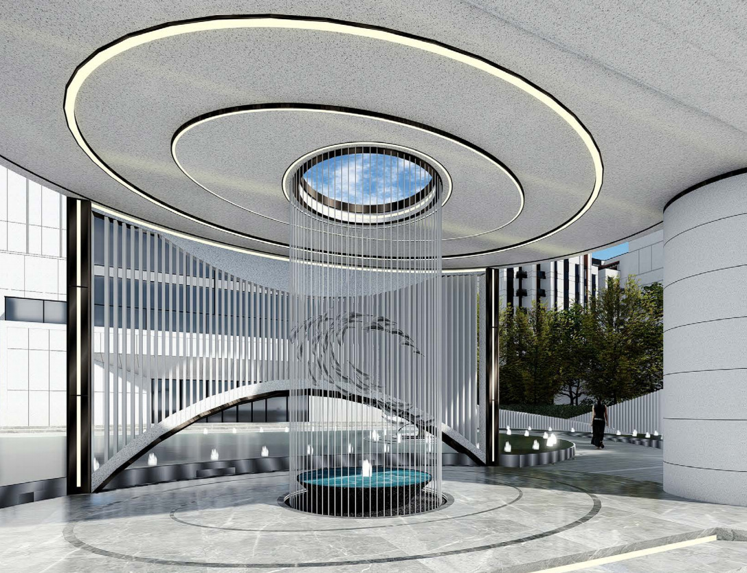 吊线水帘拉线水帘水幕墙流水墙流水屏风创意流水景观摆件小区水景