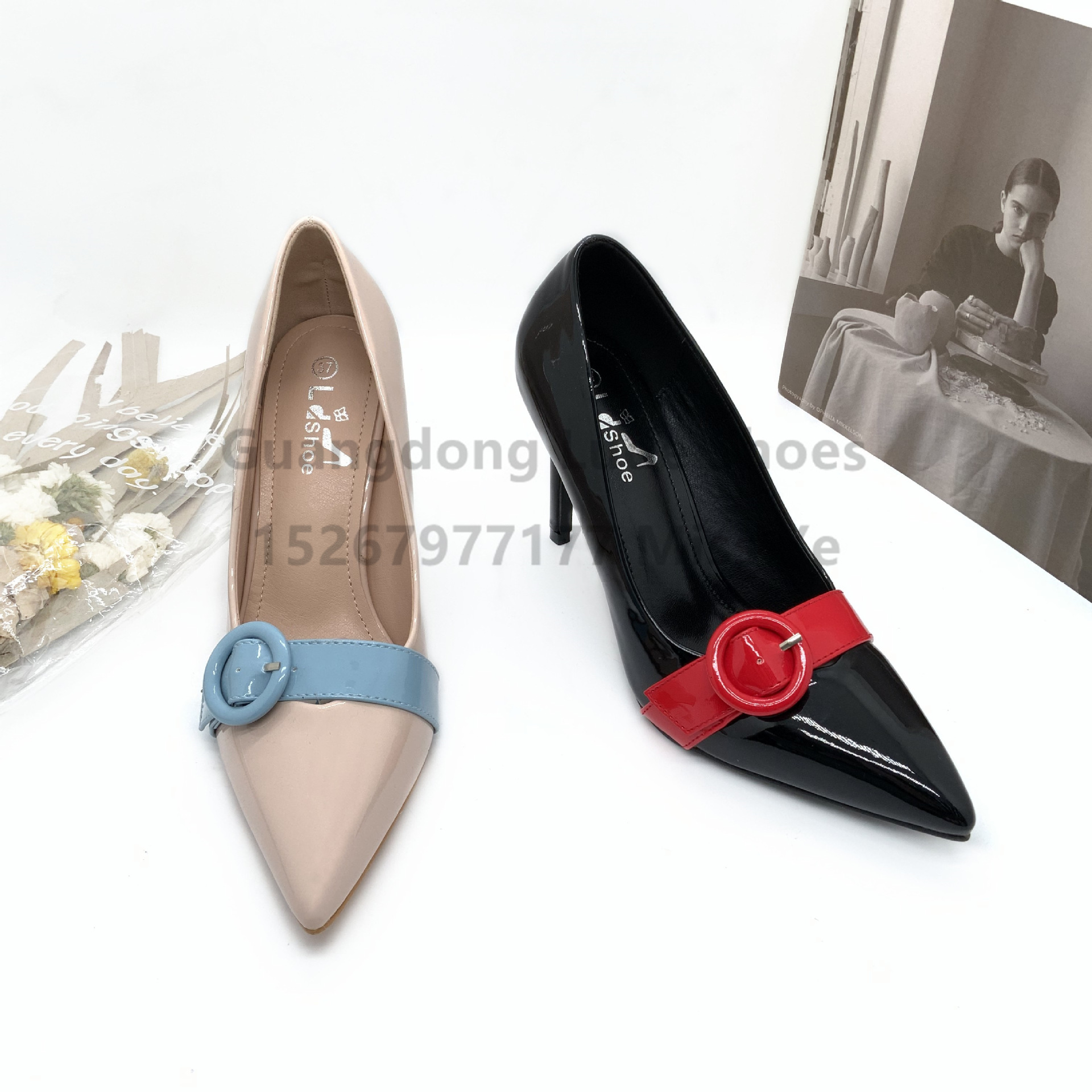 new women‘s high heels fashion shoes wine glass pointed heel fashion lady mature guangzhou women‘s shoes handcraft shoes