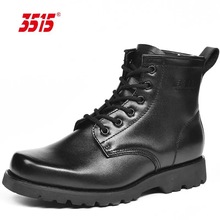 际华3515强人男鞋工装靴 固特异真皮户外靴新款丁沟战术马丁靴