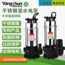 阳春不锈钢潜水泵大流量井用抽水泵220V380V家用农业灌溉清水泵