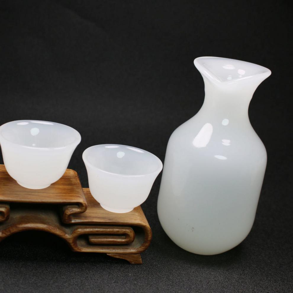 酒盅白瓷玉瓷中式酒具酒杯白酒家用分酒器仿古酒壶清酒酒具套装