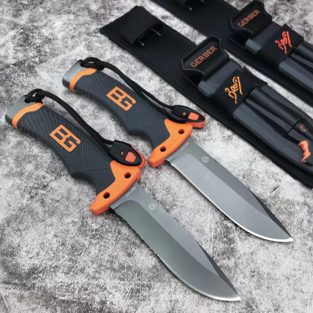 贝尔荒野求生战术特战户外齿刃野外随身生存高硬度多功能小直刀