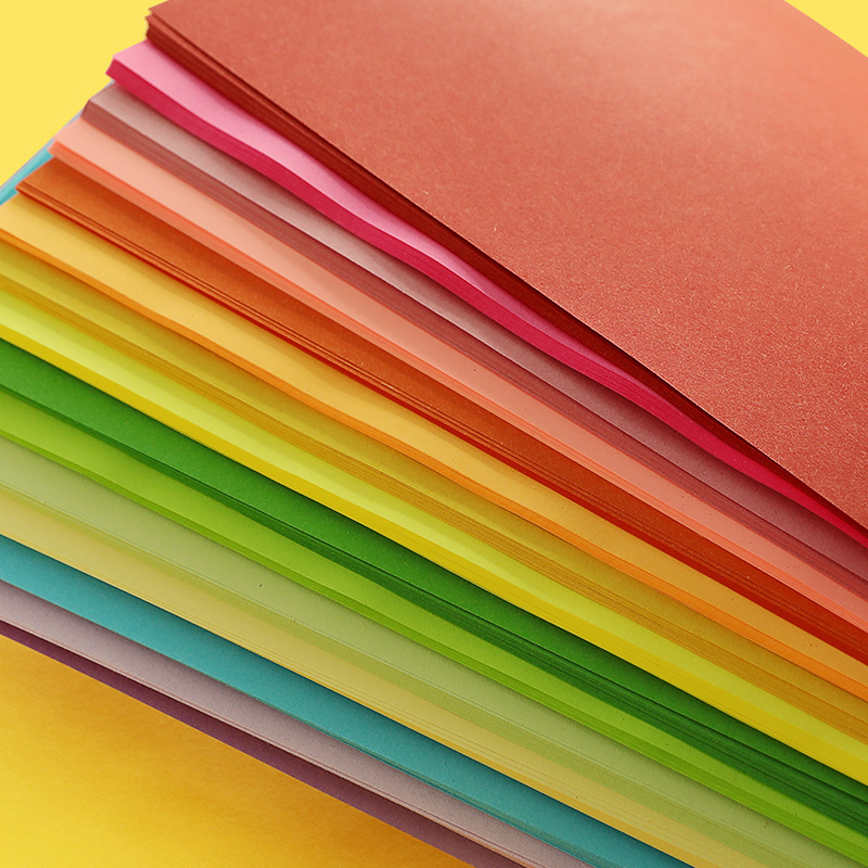 a4彩纸正方形折叠纸diy手工纸材料幼儿园多功能彩色纸张大号卡纸