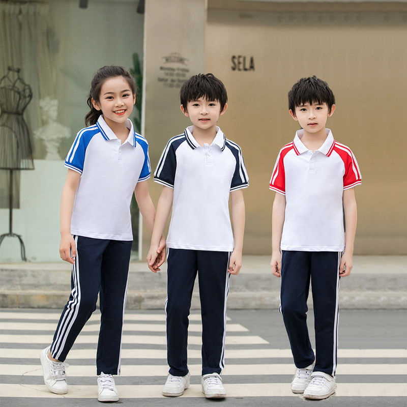 厂家直供夏季小学生校服夏装幼儿园园服儿童班服设计新款运动校服